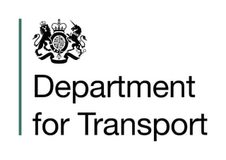 Department for Transport logo showing the name below the coat of arms of the UK