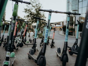 Various e-scooters